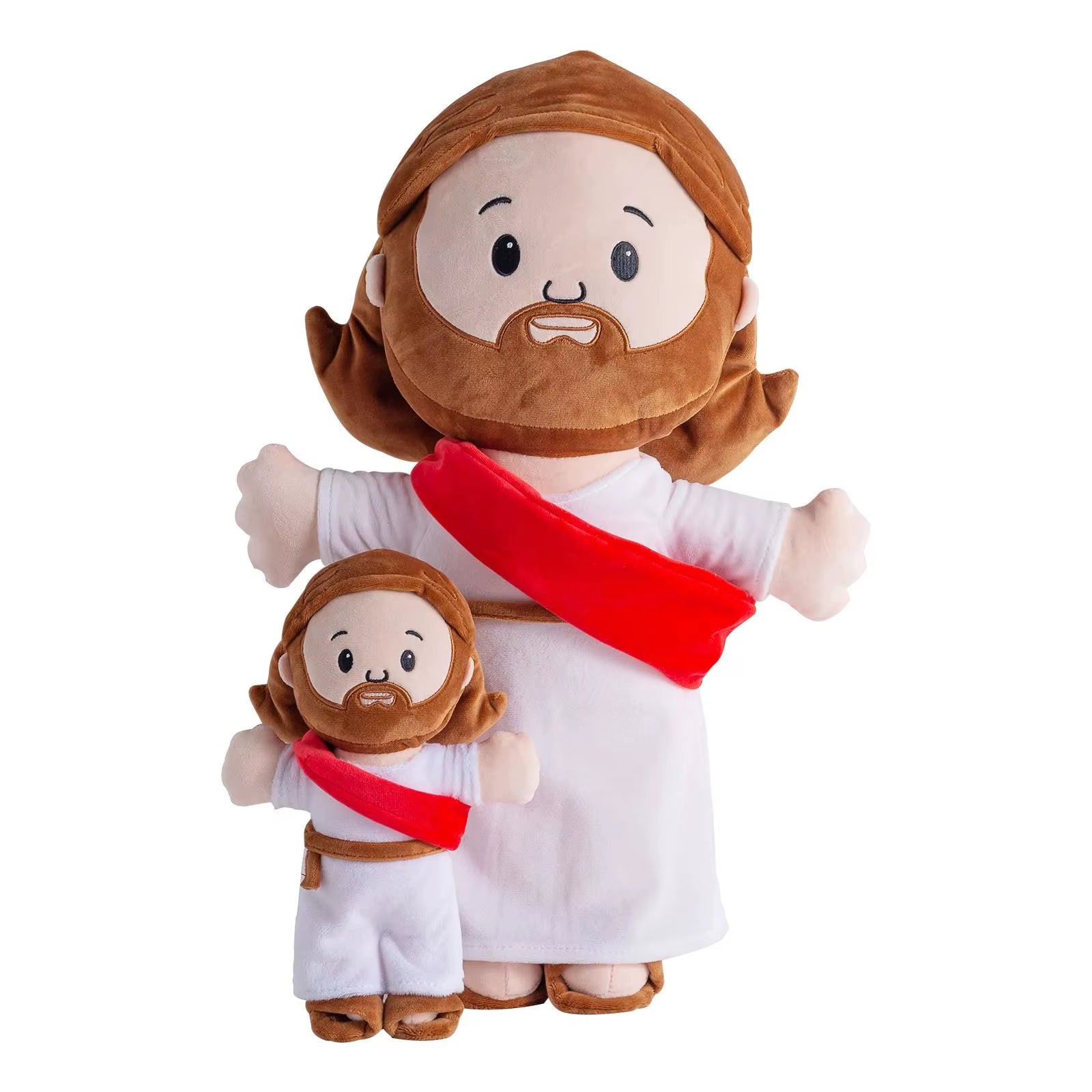 25Cm/50Cm Cartoon Jesus Pillow Stuffed Toy Bedside Sofa Cushion Christmas Gift Soft Plush Doll with Bible Pillow for Children